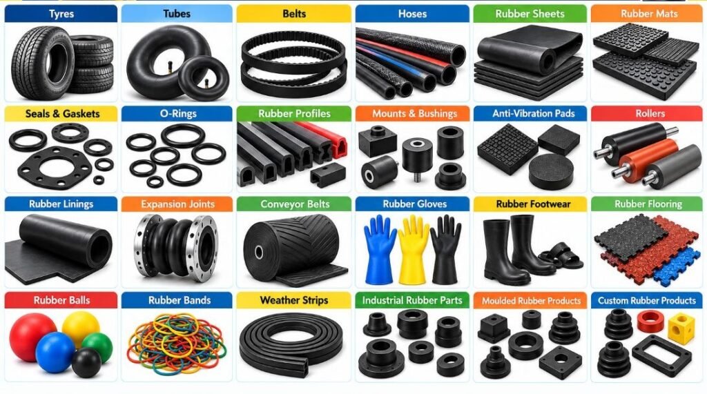 Rubber products list